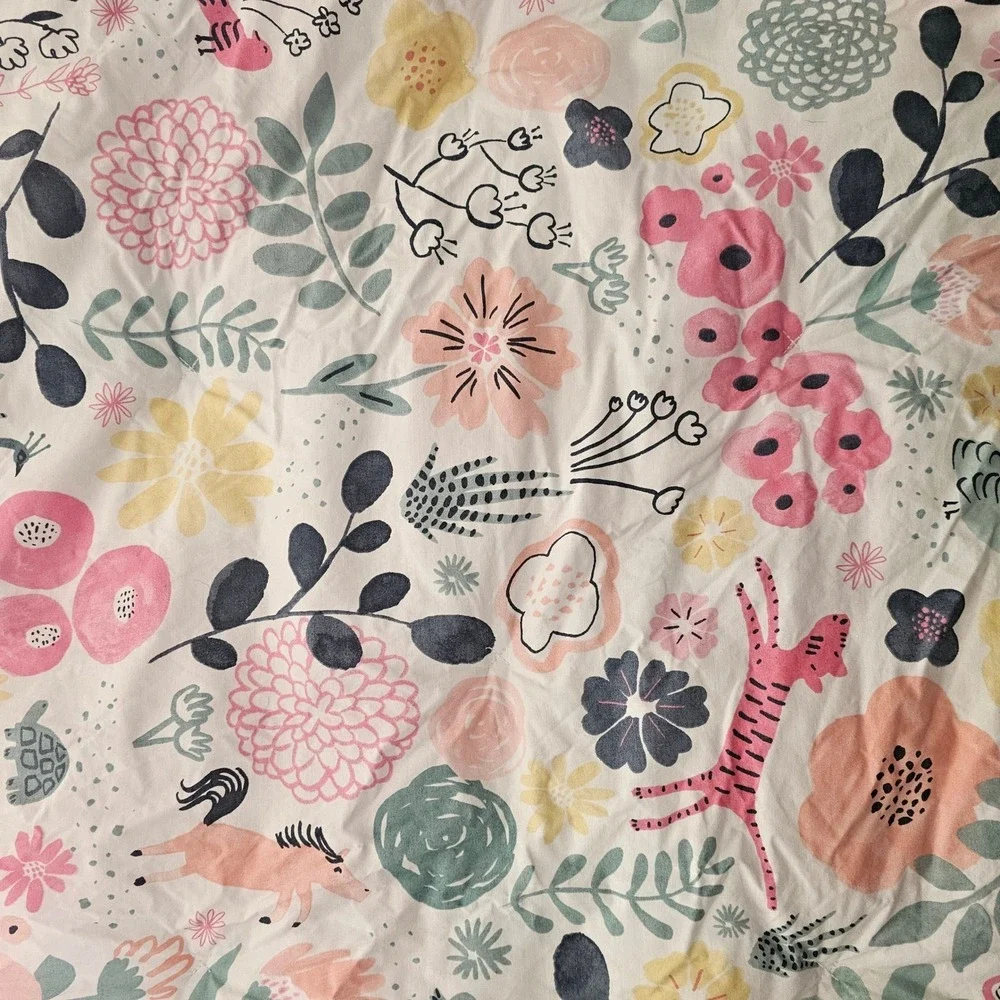 Pottery Barn Kids‎ Full/Queen Comforter 86 x 86 Sasha's Garden Animals Jungle